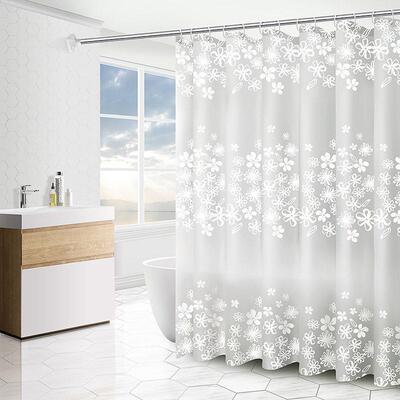 The bathroom shower curtain checkered PEVA Environmental