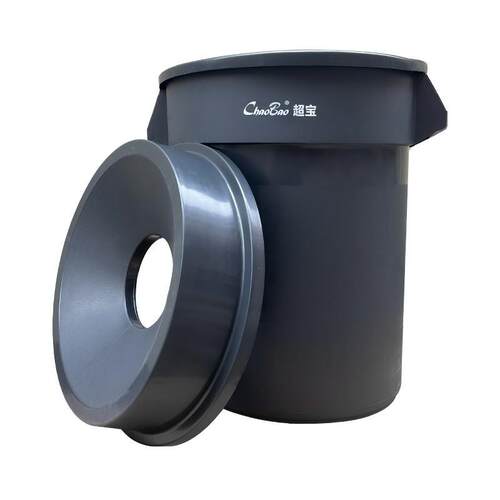B00漏斗餐型贮物桶120L大号圆形塑B008垃圾桶厨房厅泔水8桶料轮