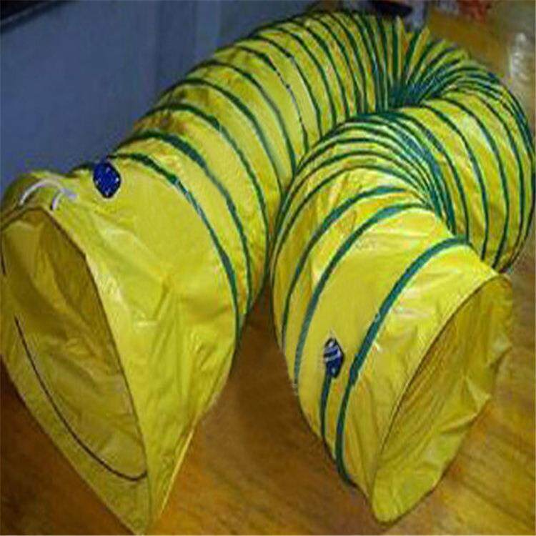 现货直销 正压全软管无钢丝通风管导风筒PVC塑料尼龙夹网布