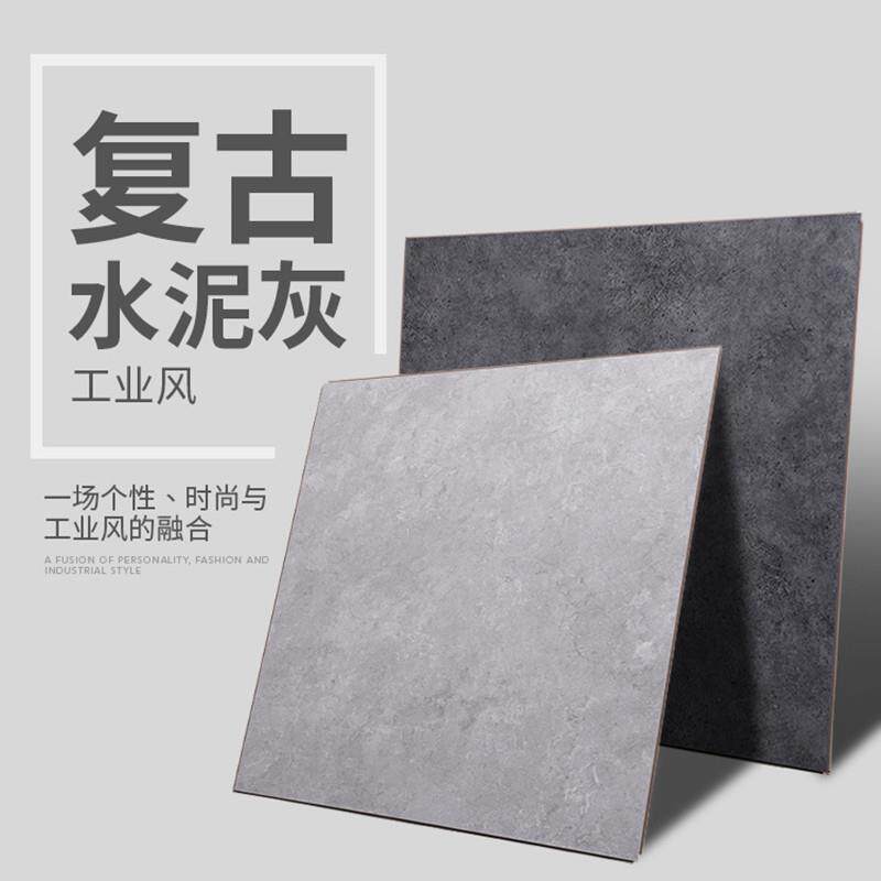 强化复合木地板工业风水泥灰方块复合板12mm耐磨防水商用直销
