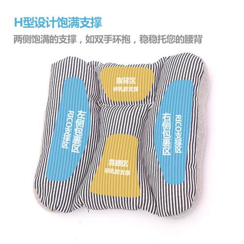 PE软管护腰靠垫办公室座椅靠垫汽车腰靠加厚靠背透气软管靠枕夏