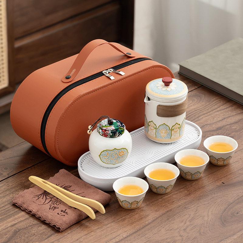 携户式g旅行茶具外功夫HM-56587茶具套装快客杯节日中式便商务礼
