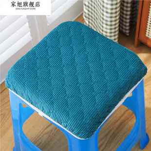 方形凳子座套夹棉加厚塑料胶凳子套罩简单舒适四季通用餐厅方凳垫