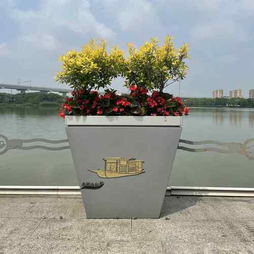 铁艺花槽成品金属不锈钢种植树箱装饰花坛绿植花盆户外花箱组合