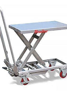 300BSS10（k不锈钢平台车全降30压4SUS手动液升车不锈钢搬g运车平