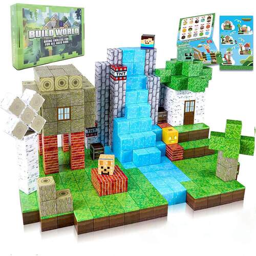 192PCS Magnetic Building Blocks Mine Magnet World Set Toys S
