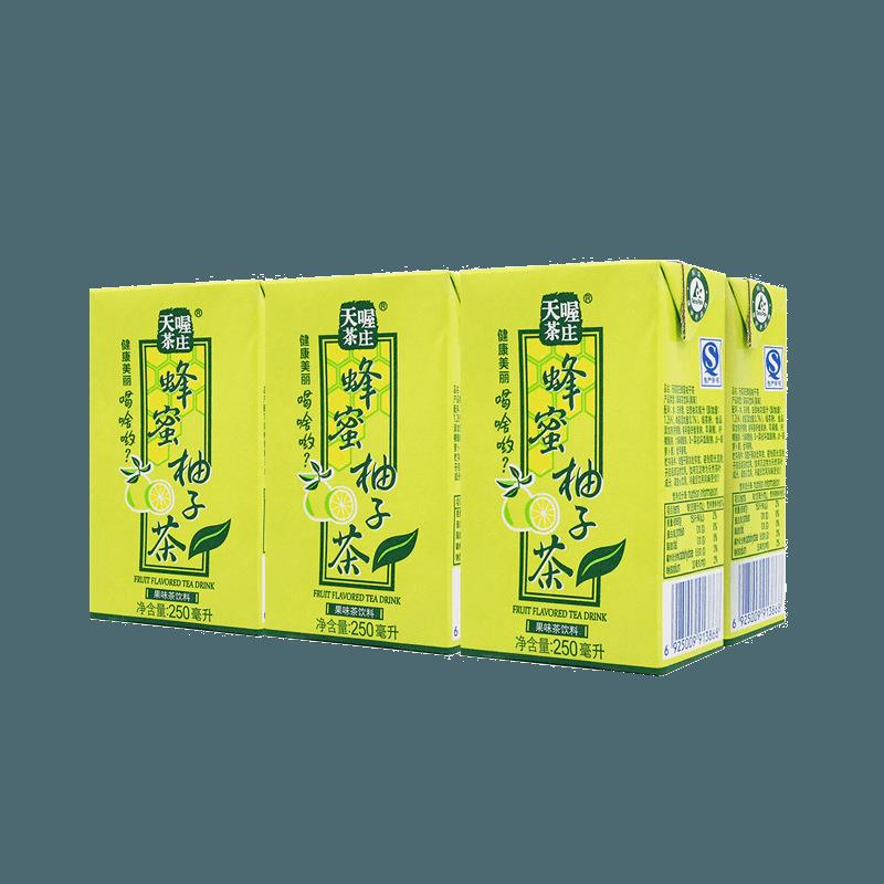 天喔茶庄蜂蜜柚子茶250ml*6/12/16盒 果汁送礼饮料果味茶饮品