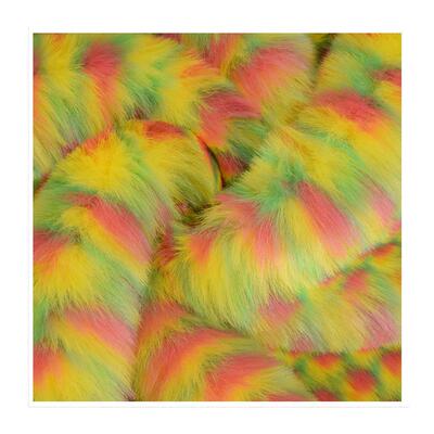 源头工厂提花兔毛提花狐狸毛仿兔毛面料人造毛皮菠萝提花布料