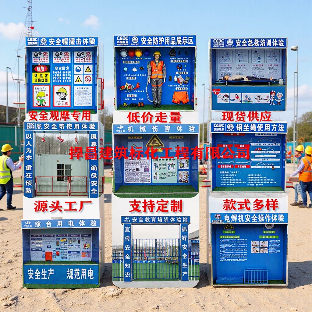 建筑工地安全体验馆安全帽防冲击高空坠落安全用电体验区工厂直供