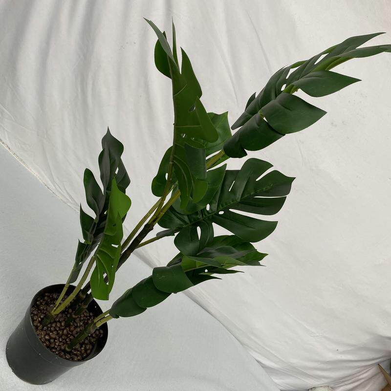 天堂鸟单双头仿真树仿真花 8叉龟背带盆绿植盆栽室内摆放人造花