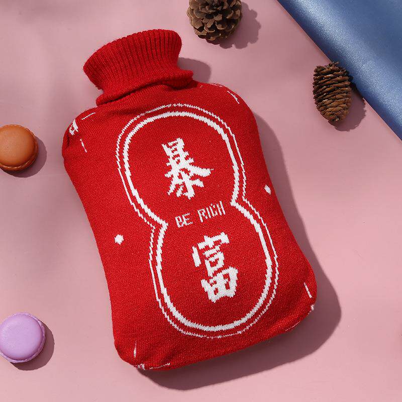 厂家直销热水袋布套 毛绒套隔热 可拆洗 可爱卡通针织布套 柔软