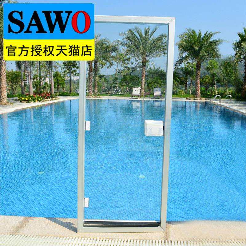 桑拿设备 干蒸汗蒸房设备 全玻璃干蒸门 桑拿房门SAWO蒸汽密封门