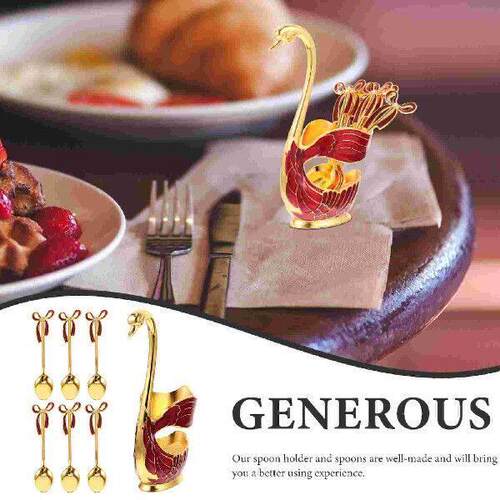 Swan Dessert Spoon Portion Serving Control Storage Shelves