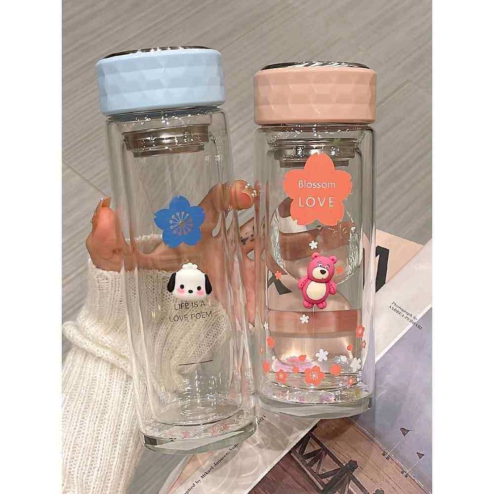 双层玻璃杯男女士泡茶杯子耐热耐高温防爆创意办公室茶水分离水杯,餐饮具,玻璃杯,淘宝优惠券,粉丝福利购,淘宝优惠卷