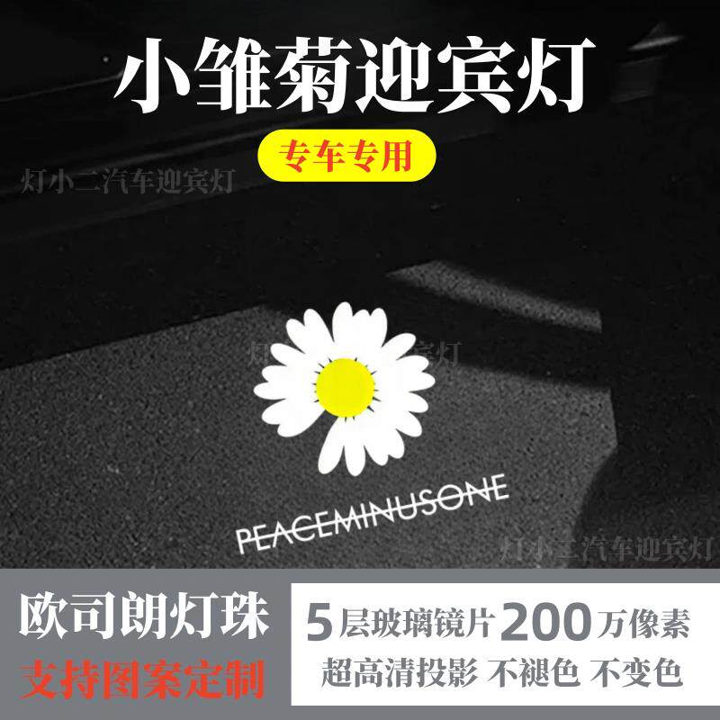 权志龙雏菊迎宾投影车门氛围定制投影灯镭射照地灯车载改装氛围灯
