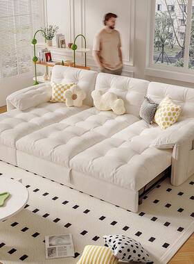 A10L云朵沙HS2066发客厅户型网拉两红小款多功能可折叠抽伸缩用储