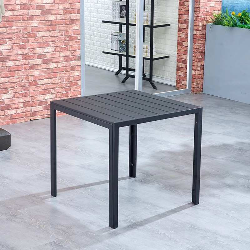 舒然供应户外北欧休闲塑木桌椅外露简约咖啡西餐厅现代藤椅组合