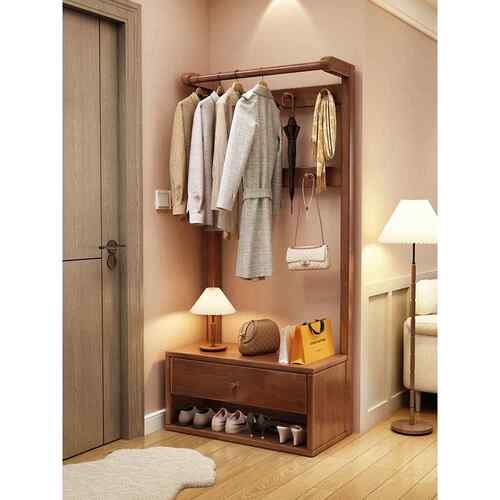 落地式衣架、进门门、换鞋凳、综合多功能房间收纳架、简易现代衣