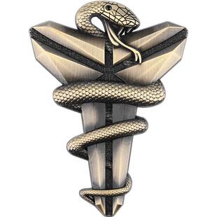 汽车科比标志KOBE黑曼巴精神NBA金属车标3D车贴车身贴纸中网装 饰