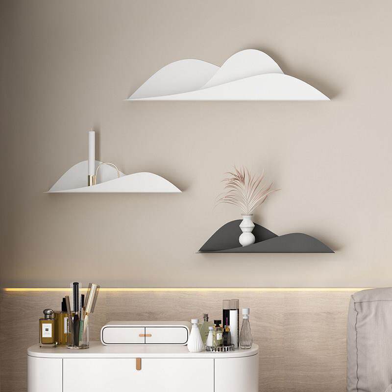 北欧铁艺墙上置物架隔板客厅电视墙玄关卧室挂墙隔板装饰书架墙面