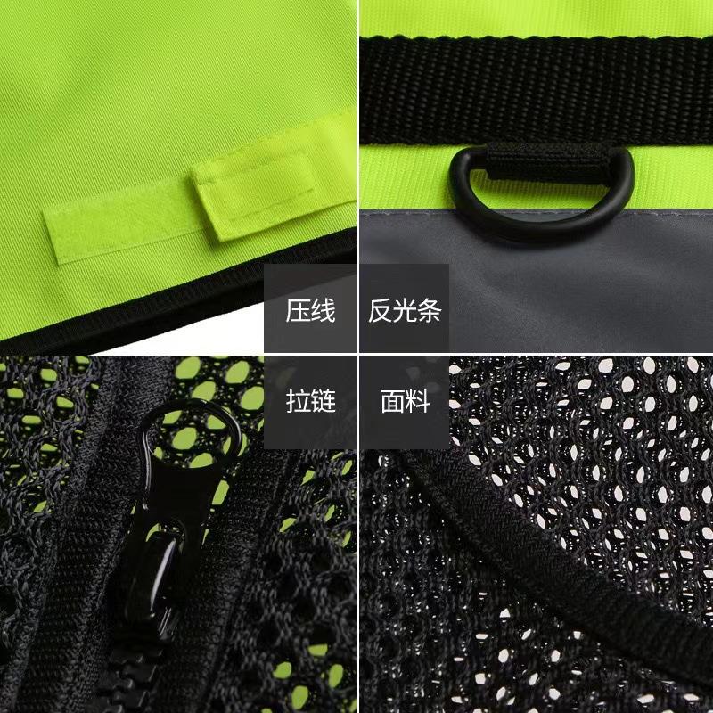 新款直销反光衣马夹反光服马甲包边网布大口袋反光背心生产