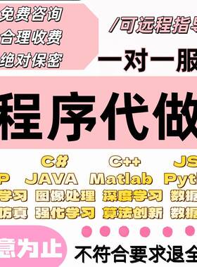 python代编程序机器深度学习代做C#C++C语言php代码定制程序java