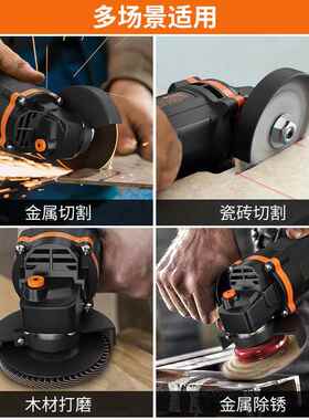 你工业角磨机微型ATA打小型家用手持式割机磨迷机410W电切动磨光