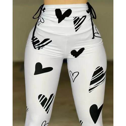 Fashionable Sexy High-Waist Drawstring Sports Leggings