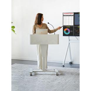 可移动讲台会议演讲台发言台培训教室讲台桌升降宣讲台主席主持台