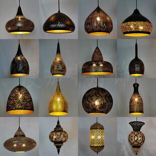 覆古工业风饭厅火锅咖啡厅酒吧简约铁艺吊灯烧烤店泰式小酒馆灯AI