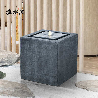 外贸简约循环喷泉招财轻奢流水摆件家居客厅加湿器办公桌开业礼品