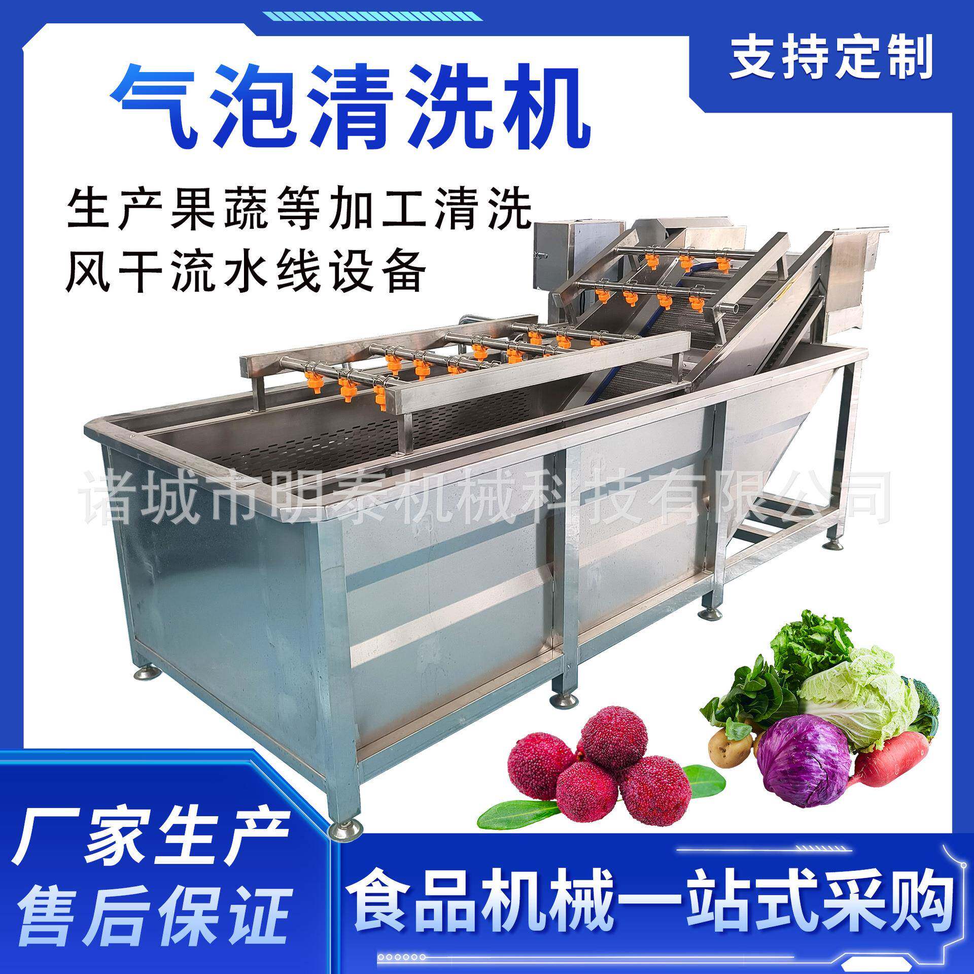 水果洗果机芒果鼓泡清洗机辣椒洗菜机酱菜浸泡脱盐清洗加工设
