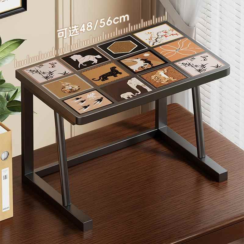 办公桌置物RPH桌面小型加高印机架子桌上架机台面双层打印放置支