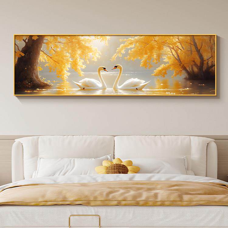 卧室床头装饰画2025新款温馨夫妻主卧挂画现代简约高级感客厅墙画