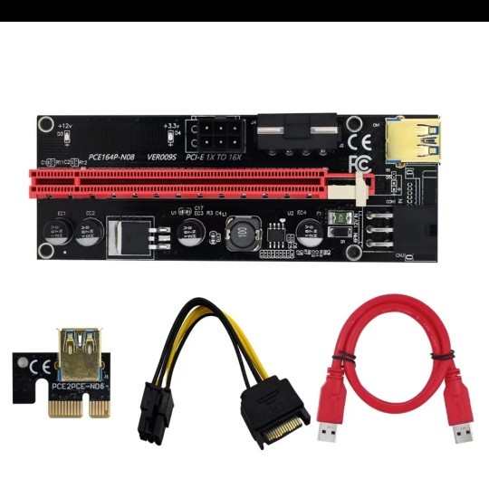 v009s plus 黑金刚4电容显卡专用PCI-E显卡延长转接线1X转