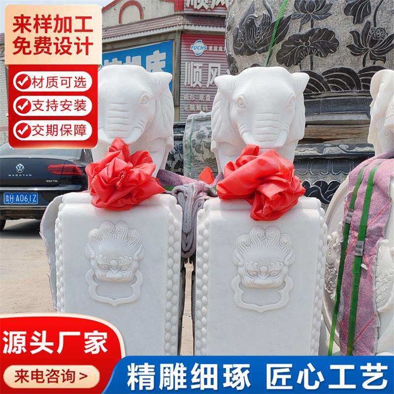 厂家直发青石花岗岩石雕门墩 仿古建筑石抱箍 古建园林别墅抱鼓石