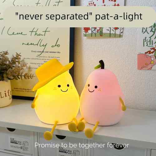 永不分梨小夜灯拍拍灯摆件送男女朋友闺蜜生日礼物情人节高级氛围