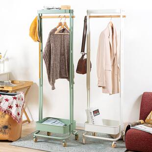 多功能帽落地挂衣服架带滚轮可移动储衣架SCH简易卧物室家用衣架
