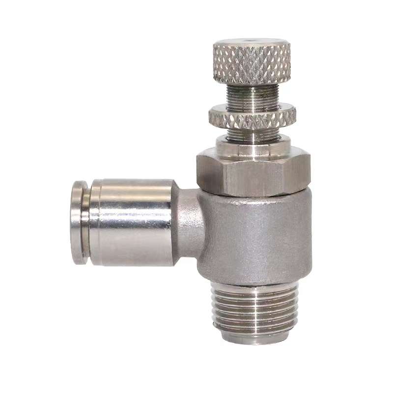 304不锈钢气动接头调速阀气缸节流阀SL/PSL6-01/8-02/10-03/12-04