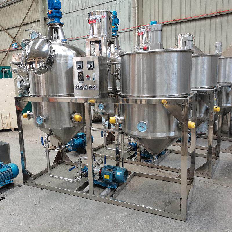 全自动菜籽油花生油精炼机不锈钢食用油精炼设备中型大型炼油设备