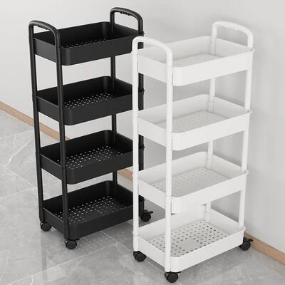 Kitchen storage rack bathroom Shelf Trolley iron shelves
