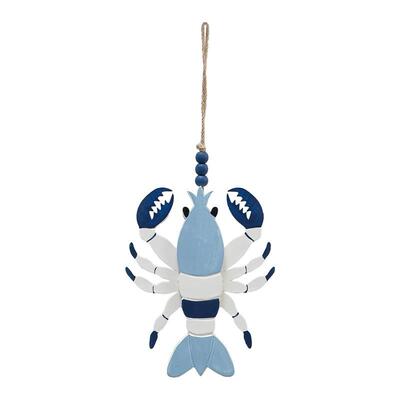 地中海风格海鲜模型木质龙虾螃蟹假大小闸蟹店面装饰餐厅挂件摆件