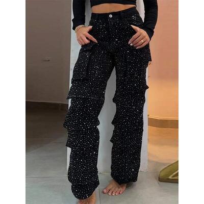 I 15321 High Waist Wide Leg Jeans 腰阔腿裤