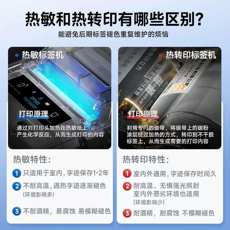 DT5150热转印通信机房线缆标签打印机手持小型便携电力标识打标机