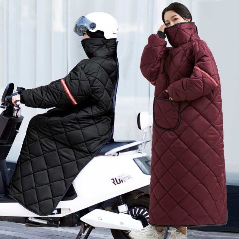 冬摩托车款被保暖挡风冬季跨骑防水衣电动骑行罩防寒服电瓶车挡风