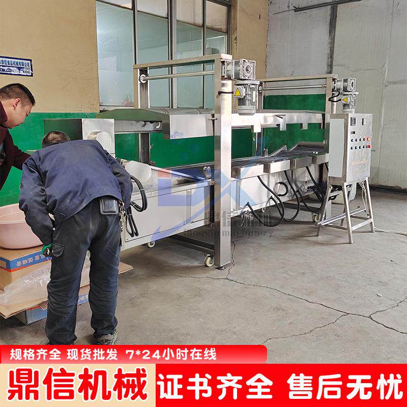 大型油炸鱼丸油炸锅全自动鱼豆腐油炸设备炸大虾连续油炸机