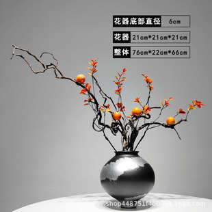 仿生花轻新仿真绿客厅绢花装饰植奢摆件桌面酒店入户玄关手感中式