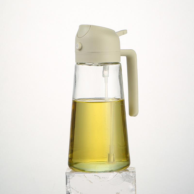 升级款玻璃油壶470ml防漏油瓶酱油瓶醋壶厨房用品大号新款带盖