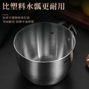 加房不锈水钢水瓢家用勺子舀水厨水勺厚瓢水盛水舀洗Y-101米漂漏