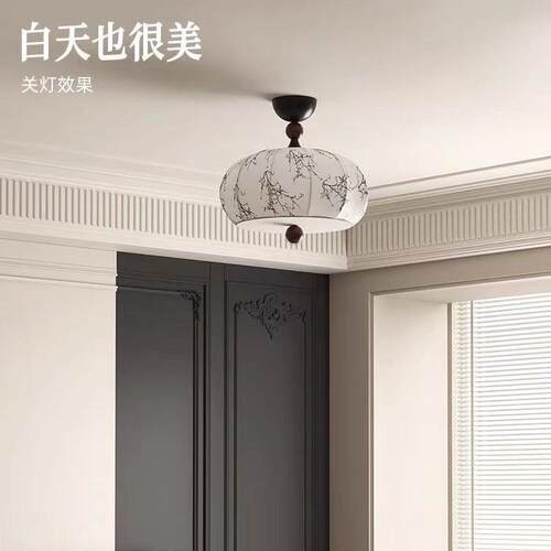 照月蒙布朗法式复古卧室吸顶灯中古氛围浪漫灯新中式书房间灯护眼